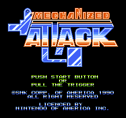 Mechanized Attack Title Screen
